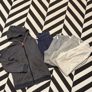 Set of 5 Kids Gray Hoodie and Sweatpants